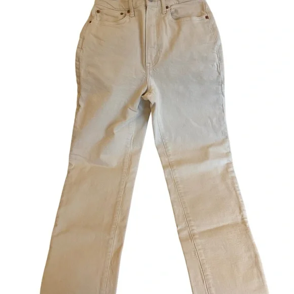 Buck Mason Women's Cream Straight Leg Jeans (Rider Jeans) - Size 26 - Picture 2 of 6